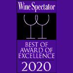 Tulalip Resort Casino Award for WineSpectator Best of Award of Excellence 2020